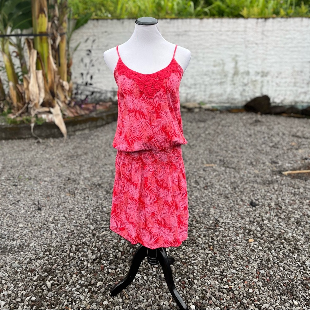 Taravana Pink & Red Tropical Dress